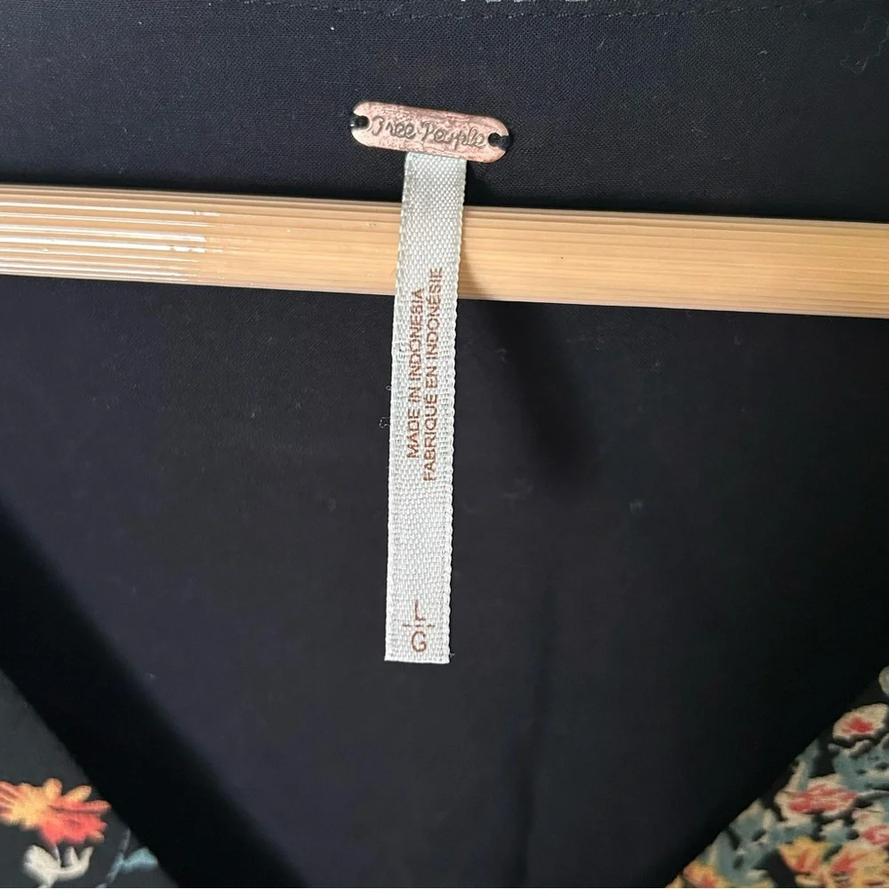 Free People Lilou Floral Bell Sleeve Mini Dress | Size L - Picture 6 of 15